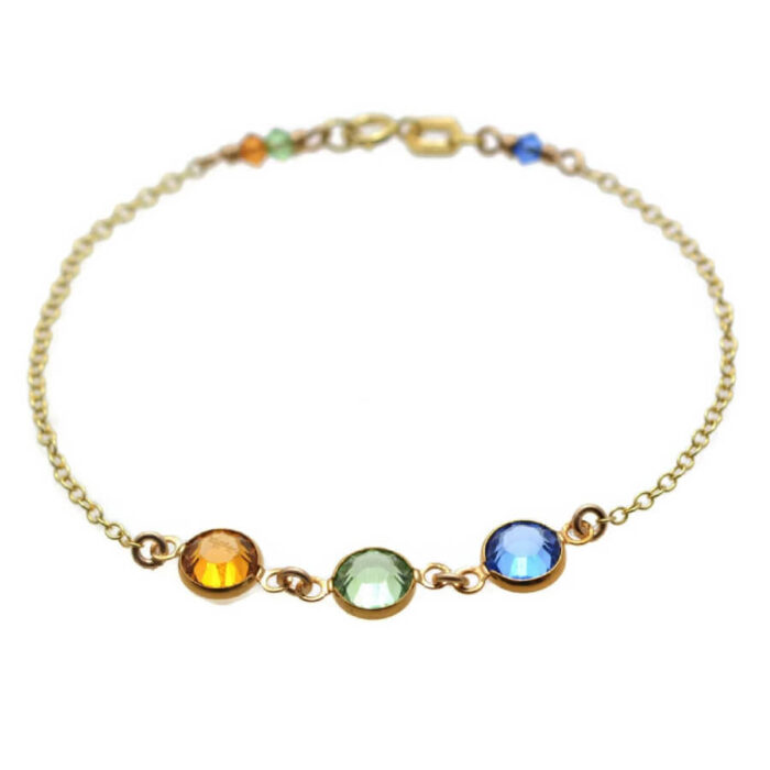 14kt Yellow Gold Taurus Birthstone Bracelet - Image 2