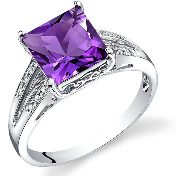 Cathedral Natural Diamond Platinum Wedding Set - Image 2