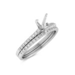 Cathedral Natural Diamond Platinum Wedding Set - Image 2