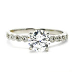 Diamond Wedding Band 14k Gold or Platinum - Image 5