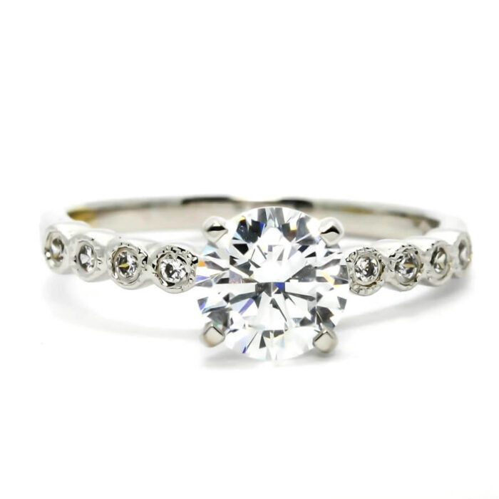 Diamond Wedding Band 14k Gold or Platinum - Image 5