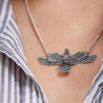 Sterling Silver Left Facing Eagle AA Pendant - Image 3