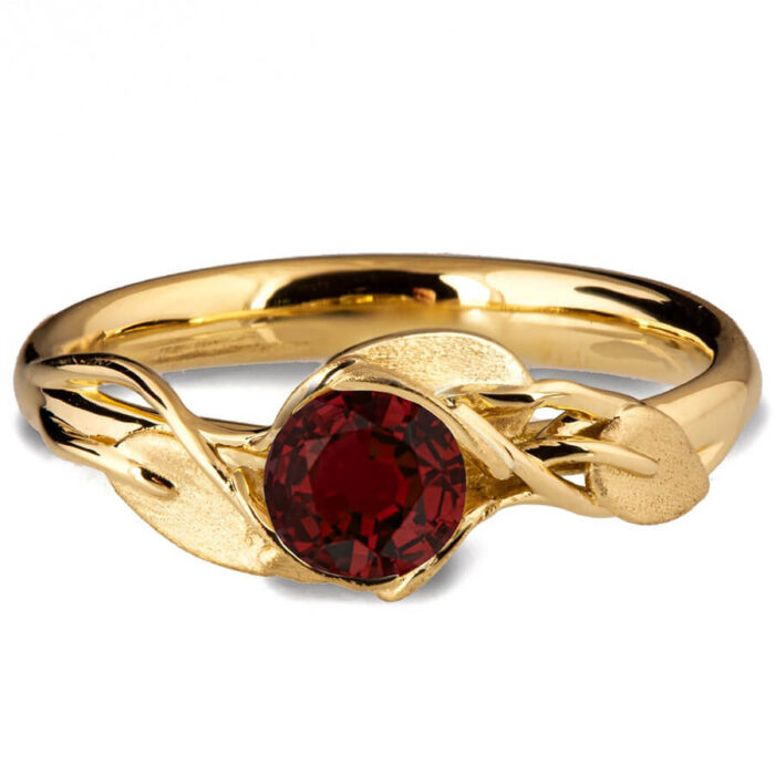 Leaves All Around Ruby Ring - Image 2