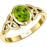 Trinity Knot Personalized Genuine Birthstone  Ring - Image 5