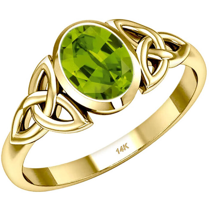 Trinity Knot Personalized Genuine Birthstone  Ring - Image 5