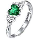 Trinity Knot Personalized Genuine Birthstone  Ring - Image 6
