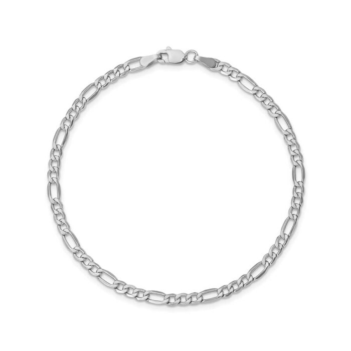 Zales 6.5mm Curb Chain Anklet in Sterling Silver with Yellow Gold Flash Plate - 9" - Image 2