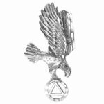 Sterling Silver Left Facing Eagle AA Pendant