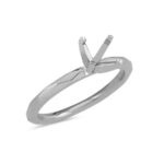 Modern Geometric Engagement Ring in 14k White Gold - Image 2
