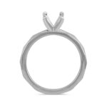 Modern Geometric Engagement Ring in 14k White Gold - Image 3