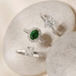 Modern Geometric Engagement Ring in 14k White Gold - Image 5