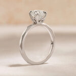 Modern Geometric Engagement Ring in 14k White Gold - Image 6