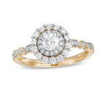 Modern Geometric Engagement Ring in 14k White Gold - Image 7