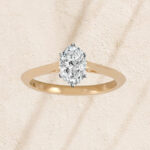 Modern Geometric Engagement Ring in 14k White Gold - Image 8