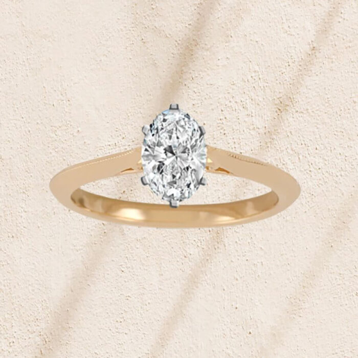 Modern Geometric Engagement Ring in 14k White Gold - Image 8