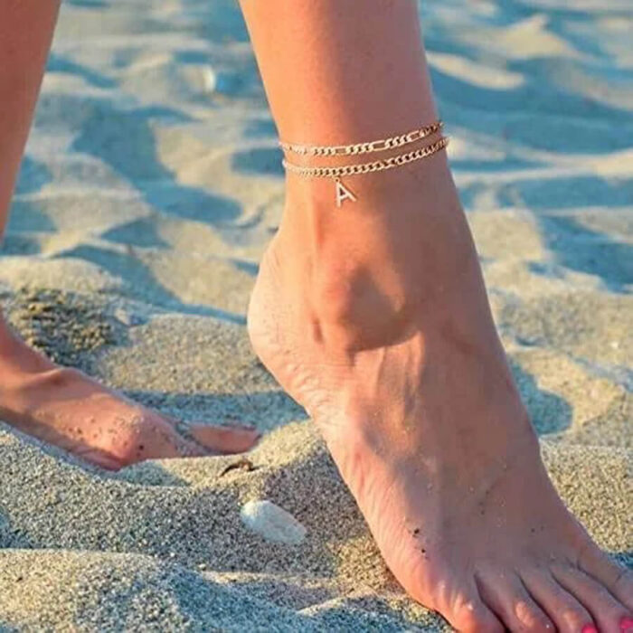 Initial Ankle Bracelets for Women - Image 2