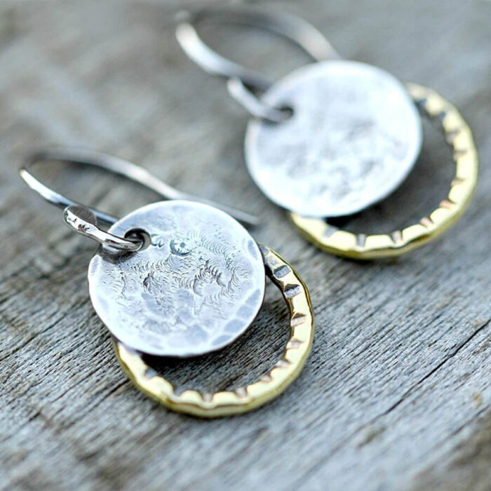 The Gold Eclipse® - 925 Sterling Silver Hoop Earrings in 14K Gold - Image 4