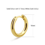 The Gold Eclipse® - 925 Sterling Silver Hoop Earrings in 14K Gold - Image 4