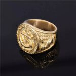 Fashion Trend Vintage Gold Men's Anchor Navy Hook Classic Party Ring Jewelry - Image 2