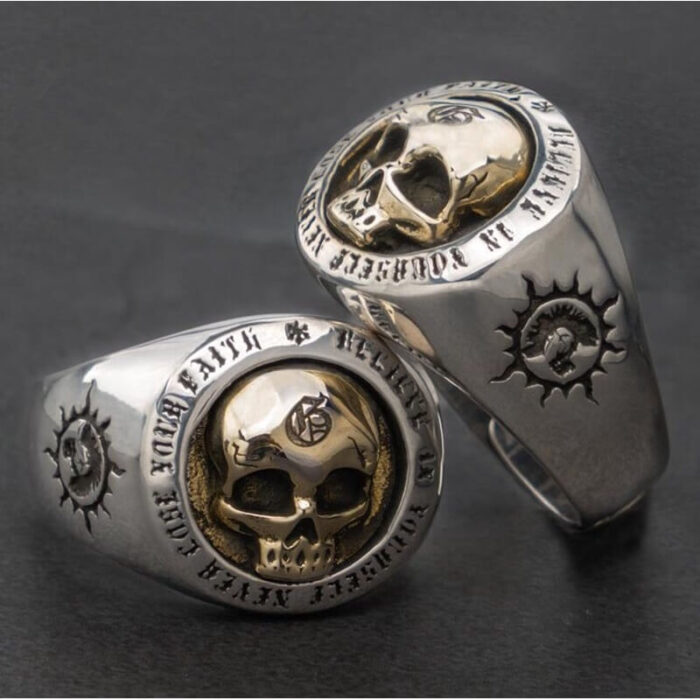 Fashion Trend Vintage Gold Men's Anchor Navy Hook Classic Party Ring Jewelry - Image 5
