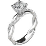 A.one Luxury Rhinestone Gold Color Engagement Wedding Ring for Women COD - Image 2