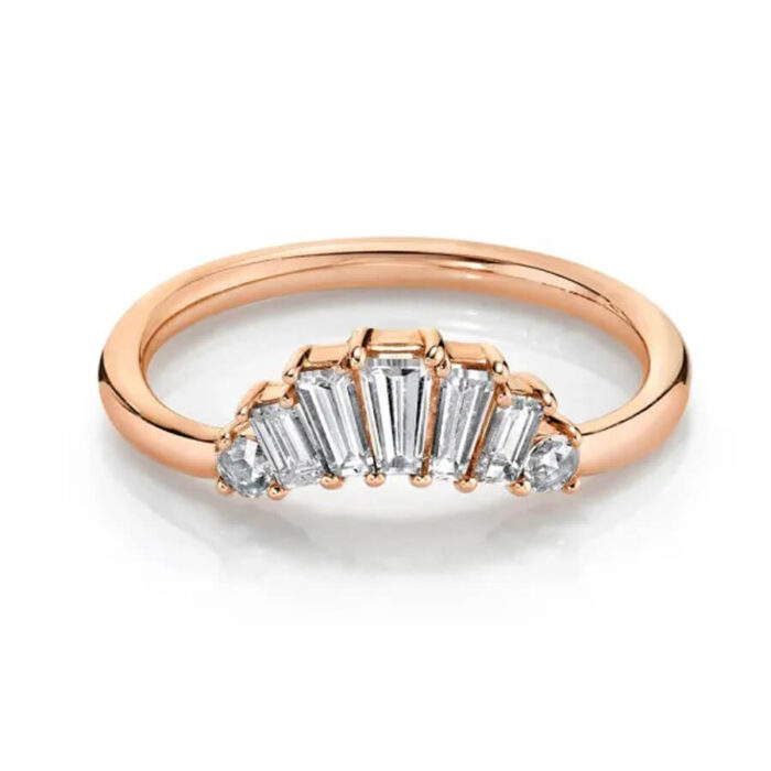 A.one Luxury Rhinestone Gold Color Engagement Wedding Ring for Women COD - Image 6