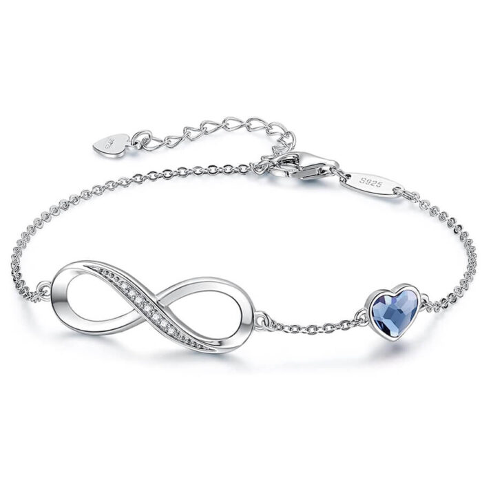 Heart & Infinity Symbol Sterling Silver Necklace - Image 6