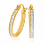 Hoop Earrings 14K Yellow Gold 15mm - Image 4