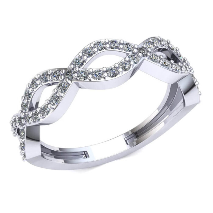 Infinity Round Natural Diamond Engagement Ring - Image 2