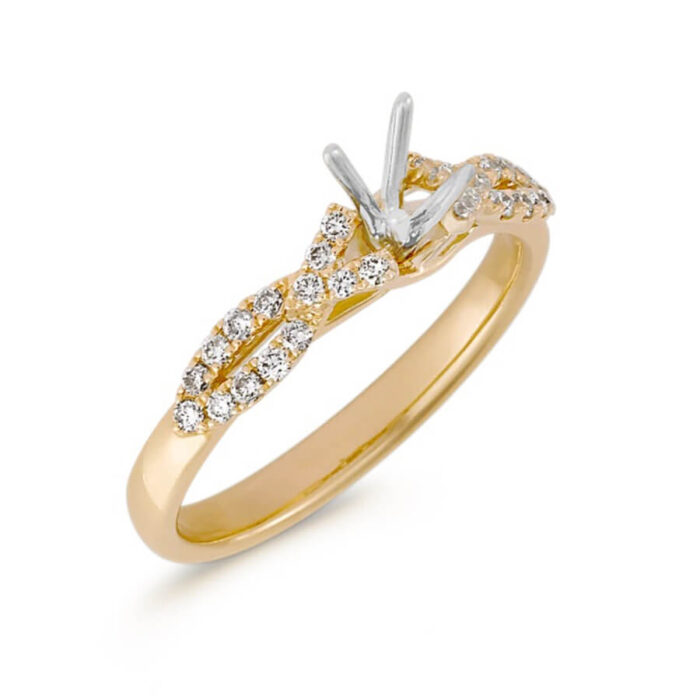 Infinity Round Natural Diamond Engagement Ring - Image 2