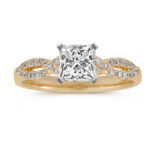 Infinity Round Natural Diamond Engagement Ring