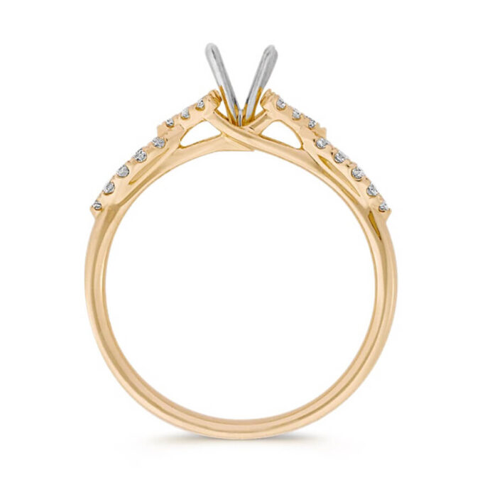 Infinity Round Natural Diamond Engagement Ring - Image 3