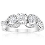 Infinity Round Natural Diamond Engagement Ring - Image 4