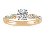 Infinity Round Natural Diamond Engagement Ring - Image 5