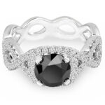 Infinity Round Natural Diamond Engagement Ring - Image 6