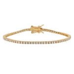 Lili Claspe Gigi Cubic Zirconia Tennis Anklet in Gold