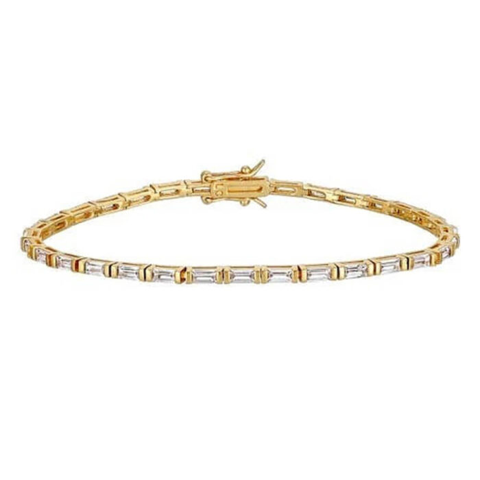Lili Claspe Gigi Cubic Zirconia Tennis Anklet in Gold - Image 2