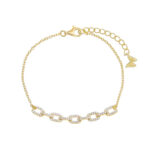 Adina's Jewels Baby Pave Cuban Link Chain Anklet in Gold