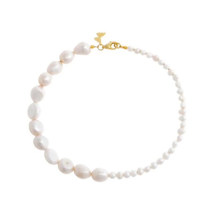 Adina's Jewels Baby Pave Cuban Link Chain Anklet in Gold - Image 4