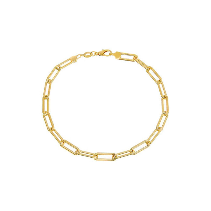 Adina's Jewels Baby Pave Cuban Link Chain Anklet in Gold - Image 6