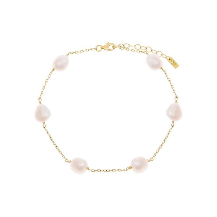 Adina's Jewels Baby Pave Cuban Link Chain Anklet in Gold - Image 7