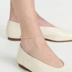 Adina's Jewels Baby Pave Cuban Link Chain Anklet in Gold - Image 2