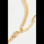 Adina's Jewels Baby Pave Cuban Link Chain Anklet in Gold - Image 3