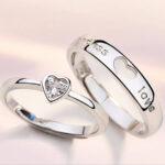 Love Heart Zircon Ring for Women Men Engagement Wedding Jewelry Gifts