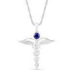 Unstoppable Love Necklace Lab-Created Sapphire Sterling Silver - Image 2