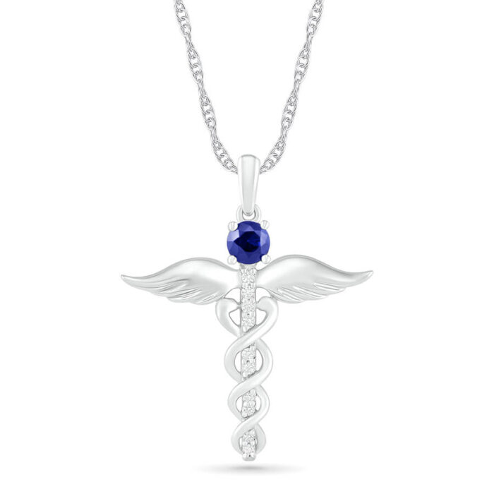 Unstoppable Love Necklace Lab-Created Sapphire Sterling Silver - Image 2