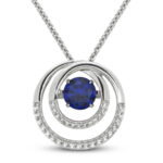 Unstoppable Love Necklace Lab-Created Sapphire Sterling Silver - Image 3