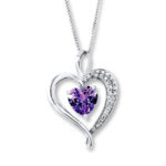 Unstoppable Love Necklace Lab-Created Sapphire Sterling Silver