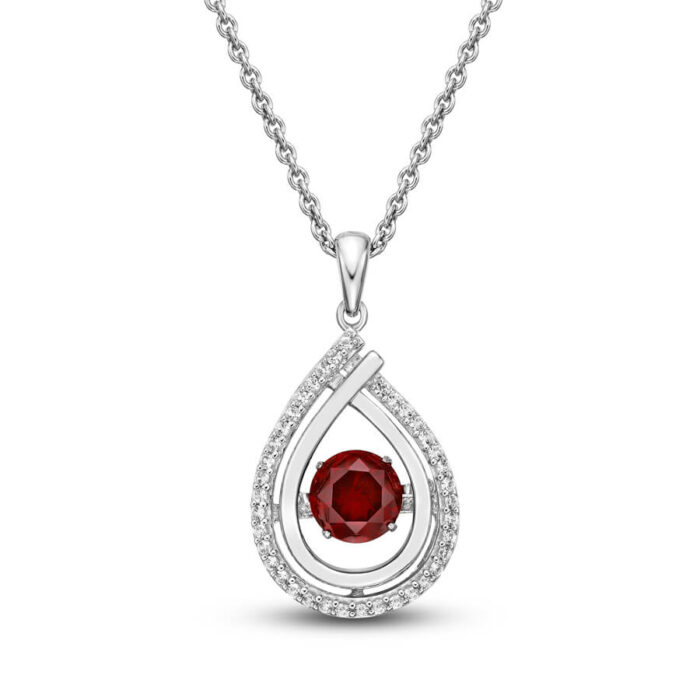 Unstoppable Love Necklace Lab-Created Sapphire Sterling Silver - Image 4