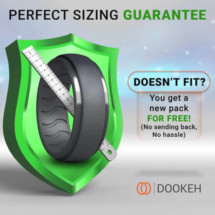 Dookeh Breathable Mens Silicone Wedding Rings - Image 3